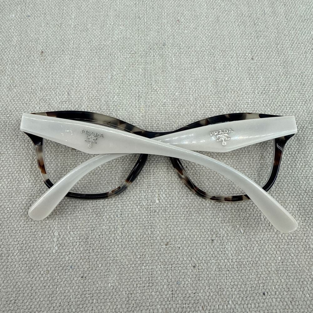 Prada VPR 29R Tortoise & Cream Eyeglass Frames 54-17-140 Italy AS-IS - Picture 2 of 10
